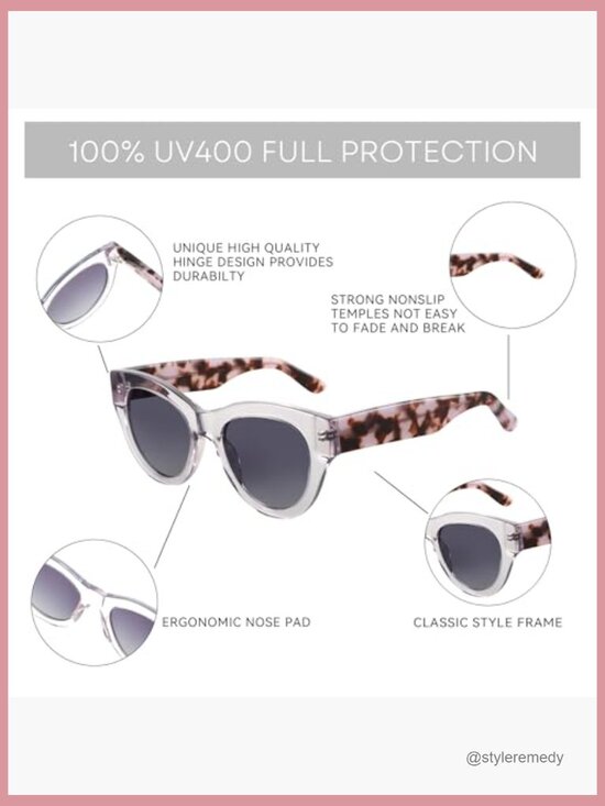 Polarized Acetate Sunglasses Retro Round UV400 Protection